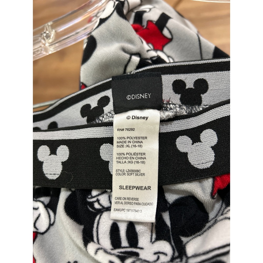 Disney Mickey Mouse Pajama Pants Sleepwear Lounge Pants XL Gray - Picture 3 of 6